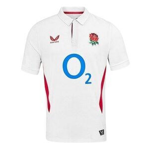 Castore Unisex Adult 2025 England Rugby Classic Rugby Shirt / White/Red